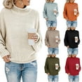 thumbnail image 1 of U.Vomade Chandail Femme Automne et Hiver Tricot Épais Col Roulé, 1 of 5