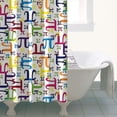 thumbnail image 4 of Math Equations Colorful Pi Symbols White Pattern Shower Curtain 36"x72" ,Bathroom Decorative Shower Curtains Set with 12 Hooks,Modern Waterproof Washable Shower Curtain, 4 of 6