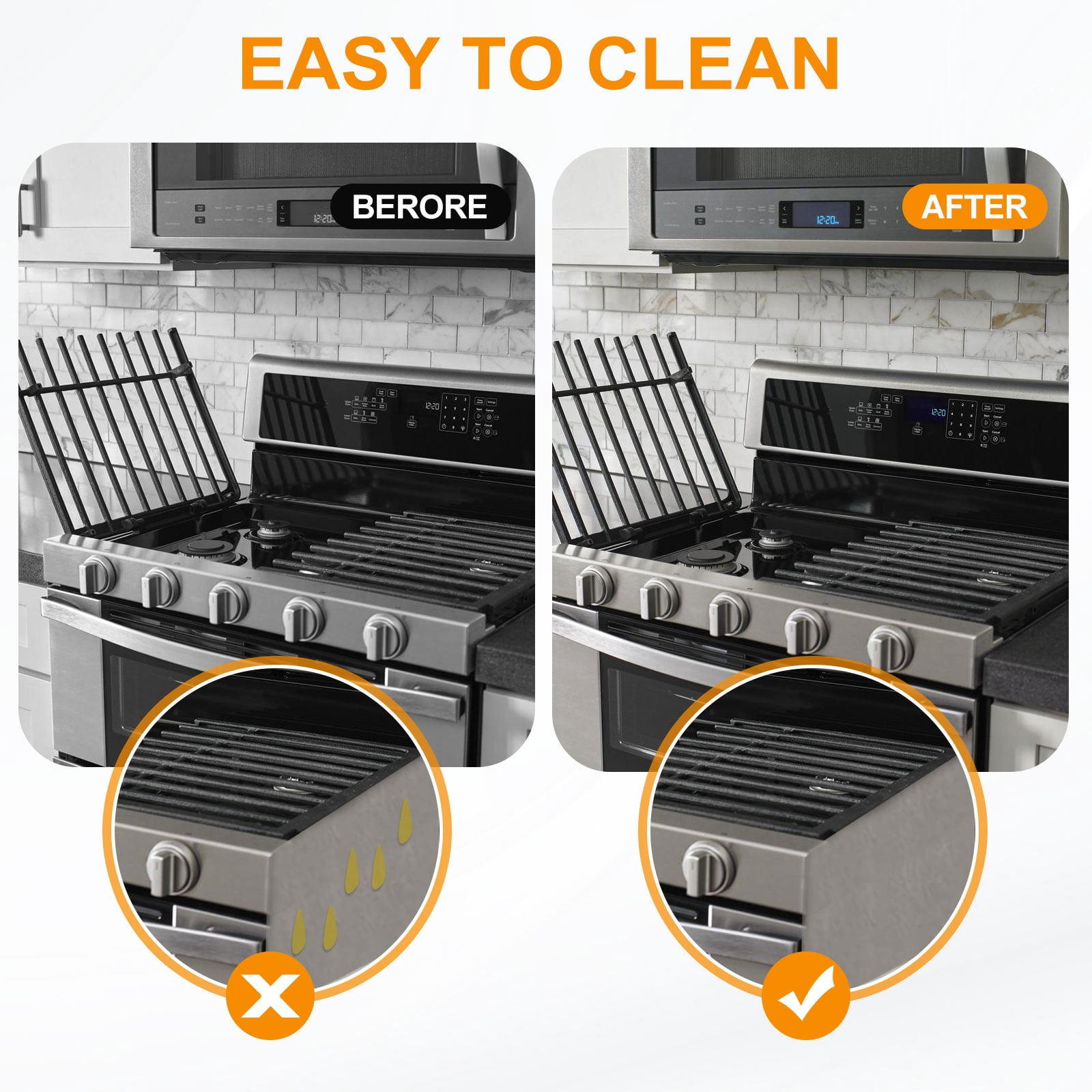 Unique Bargains Aluminum Stove Gap Filler for Kitchen Range Trim Black 0.3"
