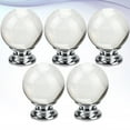 thumbnail image 3 of BALAHAPY Cabinet Knob Crystal Transparent Round for Furniture Kitchen Home 5Pcs, 3 of 8