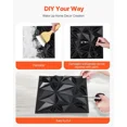 thumbnail image 4 of Modern Matte Black 3D Wall Panels-33-Pack PVC Diamond Tiles for Bedroom,Living Room,and Gaming Room Accent Walls,11.81x11.81 Inches,32 Sq.Ft Coverage, 4 of 6