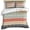 Multicolor, variant on 3 Piece Boho Duvet Cover Set Queen Size,Microfiber Comforter/Quilt Cover with Corner Ties and 2 Pillowcases,Colorful Striped Ethnic Modern Geometric Abstract Art Soft Bedding with Zipper Closure