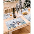 thumbnail image 3 of Rdsfhsp Christmas Snowman Winter Placemats Set of 4 Washable Table Mats for Kitchen Dining Table, Winter Linen Place Mats for Holiday Decoration, 12x18 in, 3 of 5