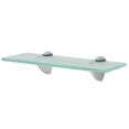 thumbnail image 2 of vidaXL 1/2x Floating Shelf Glass Wall Shelf Multi Sizes Black/Transparent, 2 of 65