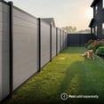 thumbnail image 4 of 6ft H x 6ft W WamBam Privacy Fence Panel, Composite Fence Kit with Aluminum Frame, Woodgrain Boards, No-Dig Install, UV Resistant Outdoor Fence for Backyard Patio or Pool, Slate Grey BLI19113, 4 of 10