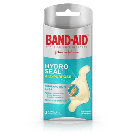 Band-Aid Brand Hydro Seal All Purpose Adhesive Bandages, 3 Count