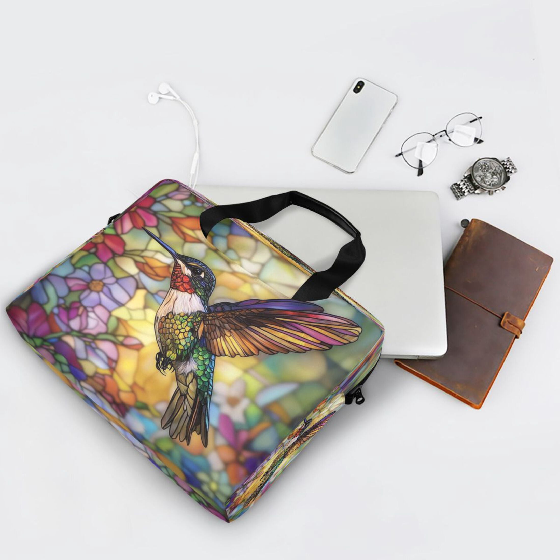 16" Laptop Tote Bag Laptop Sleeve Case Computer Briefcase for Work & Travel Beautiful Hummingbird
