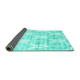 thumbnail image 2 of Ahgly Company Indoor Rectangle Abstract Turquoise Blue Contemporary Area Rugs, 2' x 3', 2 of 4