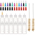 thumbnail image 1 of Paquete de 12 frascos aplicadores multiusos de precisión de 30 ml (1 onza) para manualidades, con 24 puntas y 12 tapas. Ideal para aplicar pegamento y aceite en quilling., 1 of 9