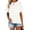 White#0731F&01, variant on Garbnen Women Short Sleeve Tops Casual Crew Neck Tshirts for Women Basic Solid Color Lightweight Dressy Women's Tunic Tops White L