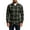Army Green, variant on Mens Long Sleeve Plaid Button Down Shirts- Turn Down Collar Casual Midweight Layering Flannel Jacket Shirt Green Size XL