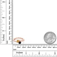thumbnail image 4 of Gem Stone King 18K Rose Gold Plated Silver Yellow Citrine and Black Onyx Bypass Ring for Women (0.72 Cttw, Gemstone November Birthstone, Round 4MM, Size 7), 4 of 4