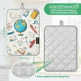 thumbnail image 6 of Yayeee Pot Holders Kitchen Heat Resistant with Pocket 7"x9.8" Cotton Oven Cooking Hot Pads, Colorful School, 6 of 7