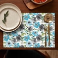 thumbnail image 4 of Pioneer Flower Floral Print Pattern Summer Placemats Table Placemats Set Of 6-Linen Kitchen Washable Placemats Table Mats 12x18 Inch Non-Slip Heat Resistant, 4 of 5