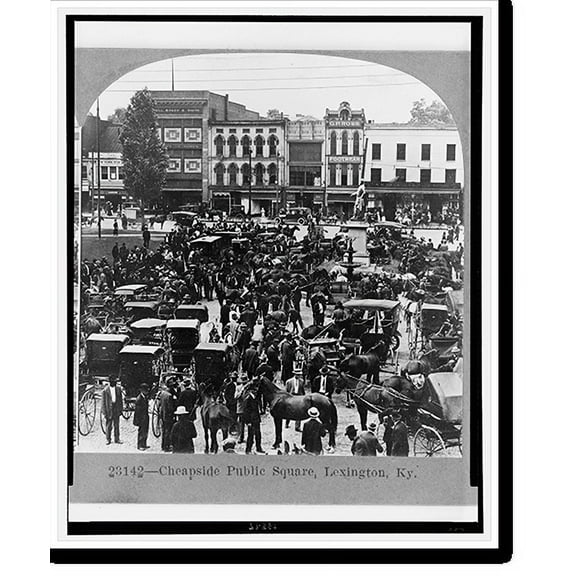 Historic Print, Cheapside Public Square, Lexington, Ky., 16" x 20"