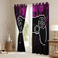 thumbnail image 3 of jejeloiu Purple Black Black Out CurtainsGame Console Curtains Pack of 2 (42x63 Each),Modern Video Game Bedroom Curtains For Men Women,Breathable Home Decor, 3 of 6