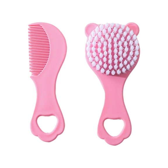 Baby Hairbrush and Comb Set for Newborns Gentle Scalp Care with Cartoon Bear Design for Daily Grooming and Travel
