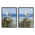 thumbnail image 2 of Stupell Industries Seagulls Beach Shore Wooden Pillars Sanddollar Starfish Scene, 24 x 30, Design by Sally Swatland, 2 of 5