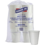 Genuine Joe Polyurethane-lined Disposable Hot Cups, 12 Oz, White, 50 Ct