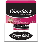 Chapstick Classic Lip Balm Skin Protectant Bulk, 12 Count, Cherry Flavor, 1 Count (Pack of 12)