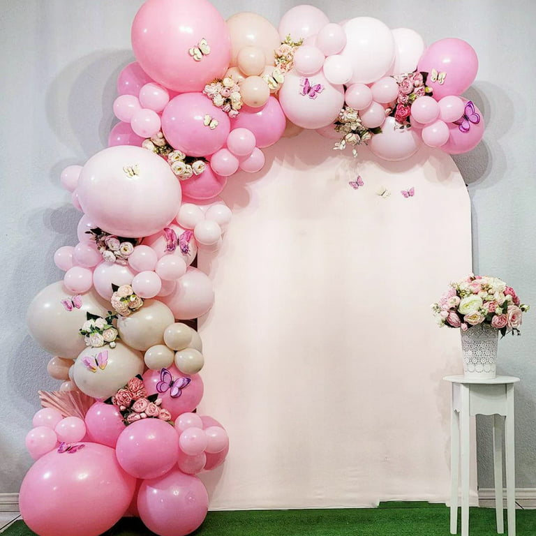 PartyWoo Dusty Rose Balloon Arch Kit 140 PCS for Dusty Pink Birthday