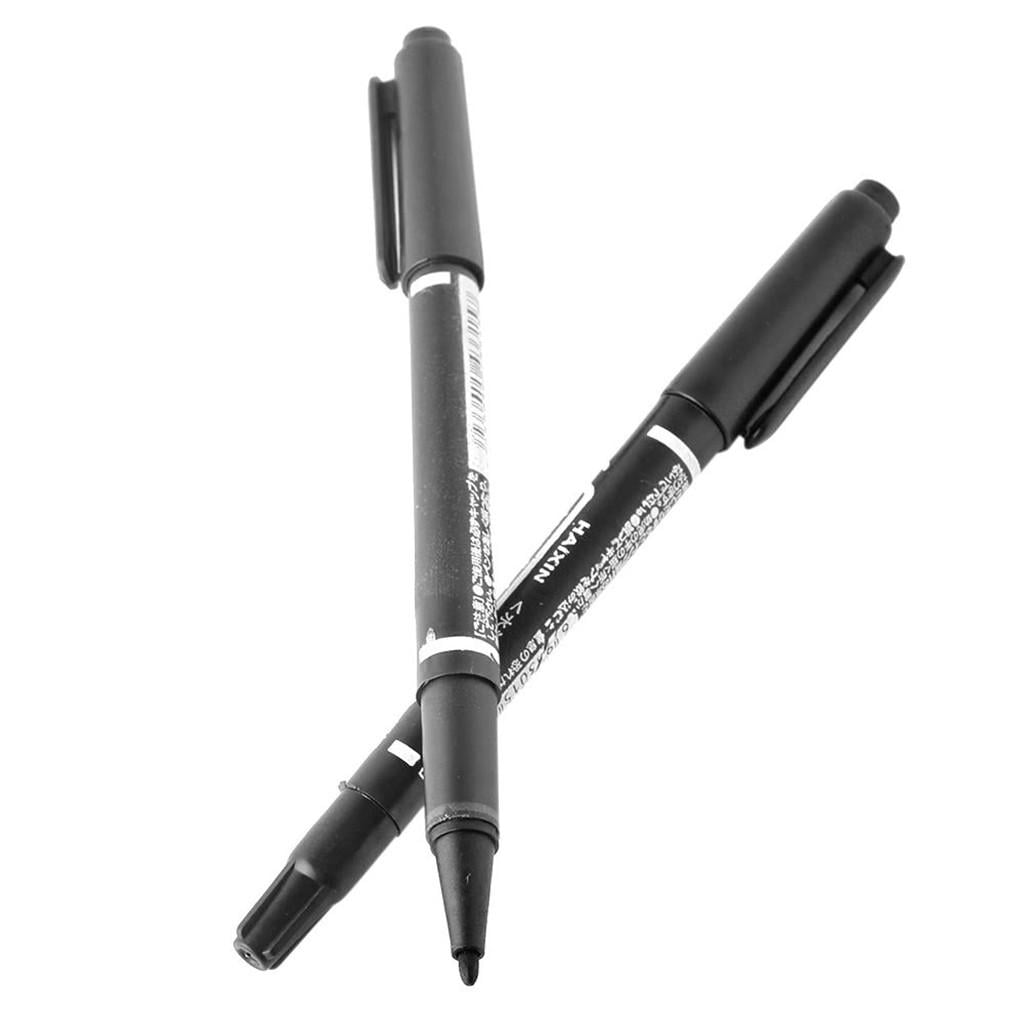 BLESIYA 3x10Pieces Black Double Ended Highlighter Marker Pen Oily Paint Marker Pen Set 3 Pcs