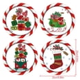 thumbnail image 2 of Santa Claus Wreath Wall Stickers, Merry Christmas Letterings Decals for Wall Window and Door, Removable Holiday Decoration Party Supplies, 2 of 5