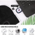 thumbnail image 3 of TAGVO 2 Pack Beanie with Light, USB Rechargeable LED Caps, Flashlight Hat Headlamp Beanie Gifts for Dad Father Husband, Winter Warm Hat for Men Women, Balck, 3 of 7