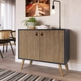 thumbnail image 2 of Manhattan Comfort Amber 1-Shelf Engineered Wood Accent Cabinet in Blue/Natural, 2 of 10