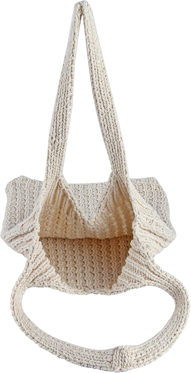 CoCopeaunts Women's Shoulder Handbags Hand crocheted Bags large Shoulder Shopping Bag tote bag aesthetic cute tote bags