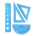thumbnail image 2 of 8 Inch Flexible Ruler Set 4 Piece Bendable Plastic Measuring Tools&nbsp;Extended&nbsp;Straight Ruler With Wavy Edge Protractor Geometry Kit For Teacher Office Home Drafting&nbsp;For Large Drawings, 2 of 9