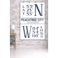 thumbnail image 3 of Peachtree City, Georgia, Latitude and Longitude (Blue) (36x54 Giclee Gallery Art Print, Vivid Textured Wall Decor), 3 of 3