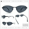 thumbnail image 2 of Womens Y2K Styling Metal Rim Cat Eye Retro Sunglasses All Black, 2 of 8