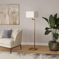 thumbnail image 4 of Henn&Hart 16" Brass Finish Metal/Fabric Floor Lamp, 4 of 7