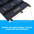 thumbnail image 4 of Bins & Things Hanging Organizer - 2x28x15-Inch Wall Fabric Hanging Organizer with 12 Compartments - Aesthetic Organizer Hang Over The Door - Closet Hanging Storage Pockets and Pouch Canvas Bag, 4 of 7