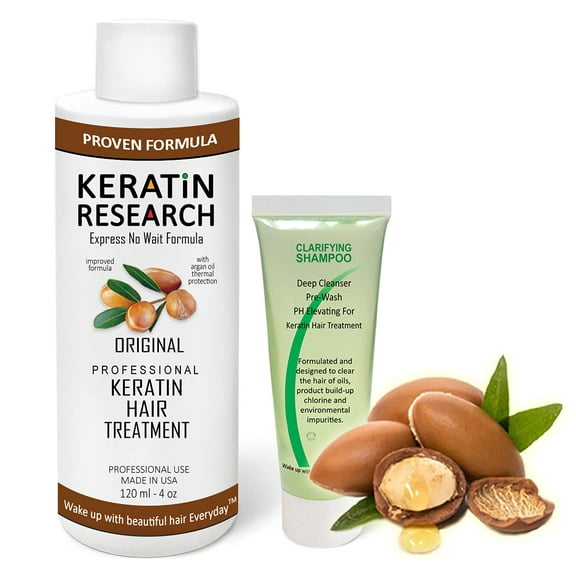 Complex Brazilian Keratin Hair Treatment Straightening Kit with Argan Oil Blowout Treatment Natural Organic Results Straightening and Smoothing Hair Keratina Brasilera Para Alisar el Pelo (4oz 1oz)