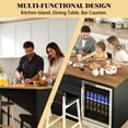 thumbnail image 4 of 60.7"W Large Kitchen Island with Fridge Space, Modern Kitchen Bar Island Table, 4 of 9