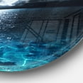 thumbnail image 3 of Designart - Romantic Full Moon Over Sea' Seascape Circle Metal Wall Art, 3 of 4