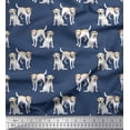 thumbnail image 1 of Soimoi Poly Georgette Fabric Labrador Dog Print Sewing Fabric Yard 52 Inch Wide, 1 of 3