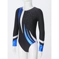 thumbnail image 6 of TiaoBug Kids Girls Shinny Gymnastics Leotard Long Sleeve Athletic Bodysuit, 6 of 7