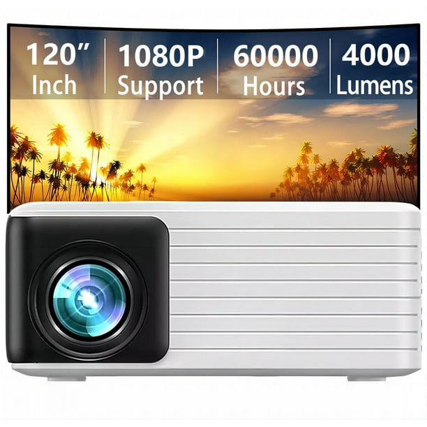 YOTON 1080P Supported Mini Projector,4000 Lumens LED Portable Projector Home Theater, 60000HRS Lamp Life - Walmart.com