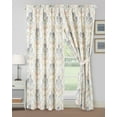 thumbnail image 2 of Chezmoi Collection 4-Piece Floral Medallion Garden Window Curtain Set with Sheer Backing, Multicolor Blue Green Red Yellow White Printed Microfiber, 120 inch x 84 inch, 2 of 9