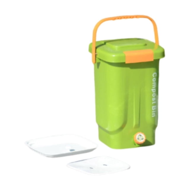 Dickly Compost Bin Food Waste Compost Bucket Portable Composting Container Sealed Trash 26cmx25.5cmx36cm