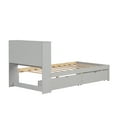 thumbnail image 6 of Miniyam Twin Size Bed with Built-in USB Port, Bookcase, Drawers for Kids and Teens, Gray, 6 of 7