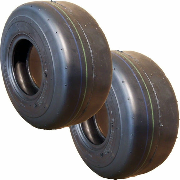 Two Justubes 11x4.00-5 Heavy Duty Smooth Tires for Zero Turn Mowers