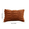 thumbnail image 3 of Double-Sided Faux Fur Plush Decorative Throw Pillow Covers Fuzzy Striped Soft Pillowcase Cushion Covers for Sofa Couch Bedroom 12x20 inch, 3 of 6