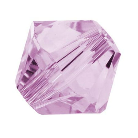 Swarovski Crystal, #5328 Bicone Beads 4mm, 24 Pieces, Light Amethyst