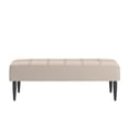 thumbnail image 3 of Weston Home Marcel Upholstered Bench, Beige, 3 of 6