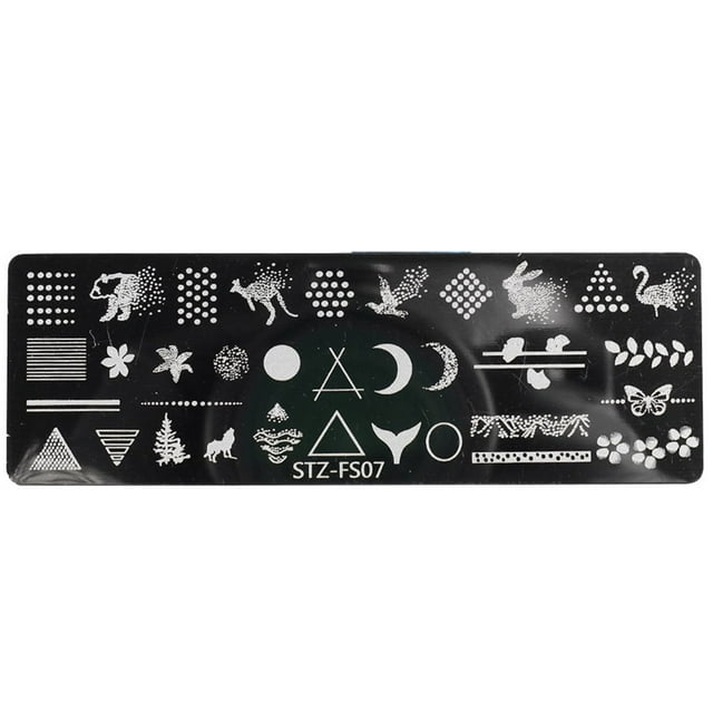 Nail Stamping Plate Various Patterns Clear Engraved Rust-Proof Polish Printing Flowers Nail Art Stamp for Girl
