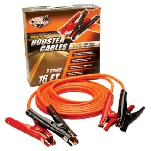Road Power 85660103 6 Gauge 16' Booster Cable with PolarGlo Clamps